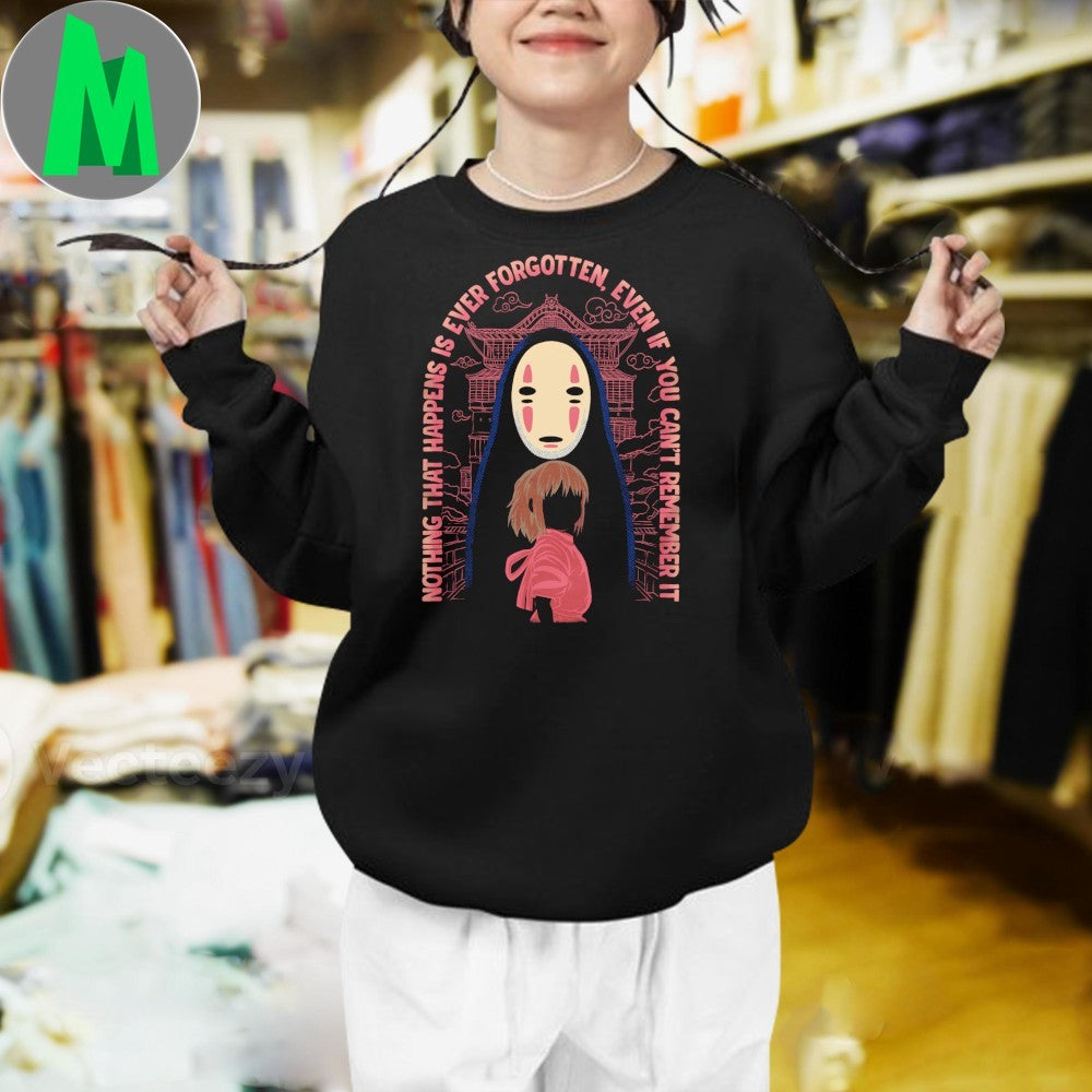Spirited Away No-Face & Chihiro Nothing Forgotten Anime T-Shirt