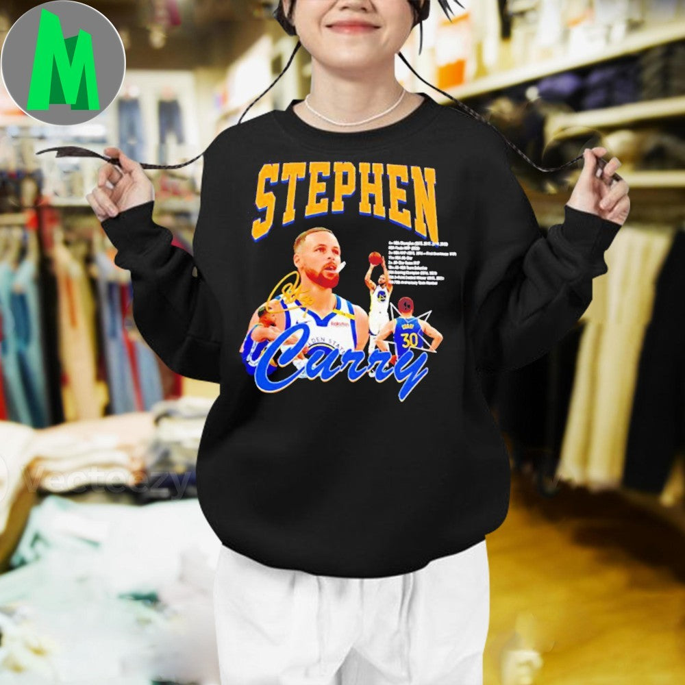 Stephen Curry NBA Golden State Warriors basketball signature shirt