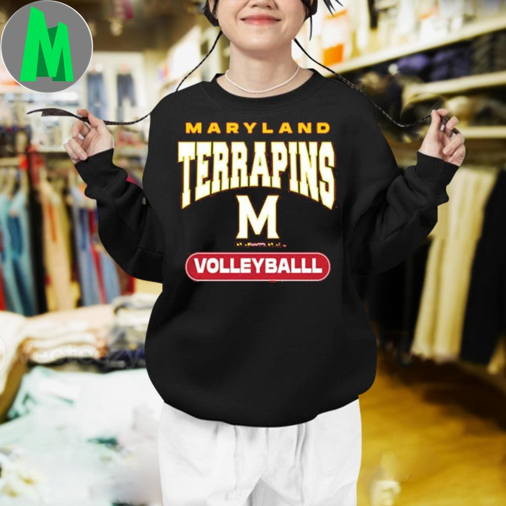 Summit Sportswear Maryland Terrapins Red Volleyballl Shirt