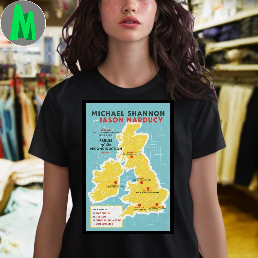 The Michael Shannon Jason Narducy 2025 UK Tour Poster Shirt