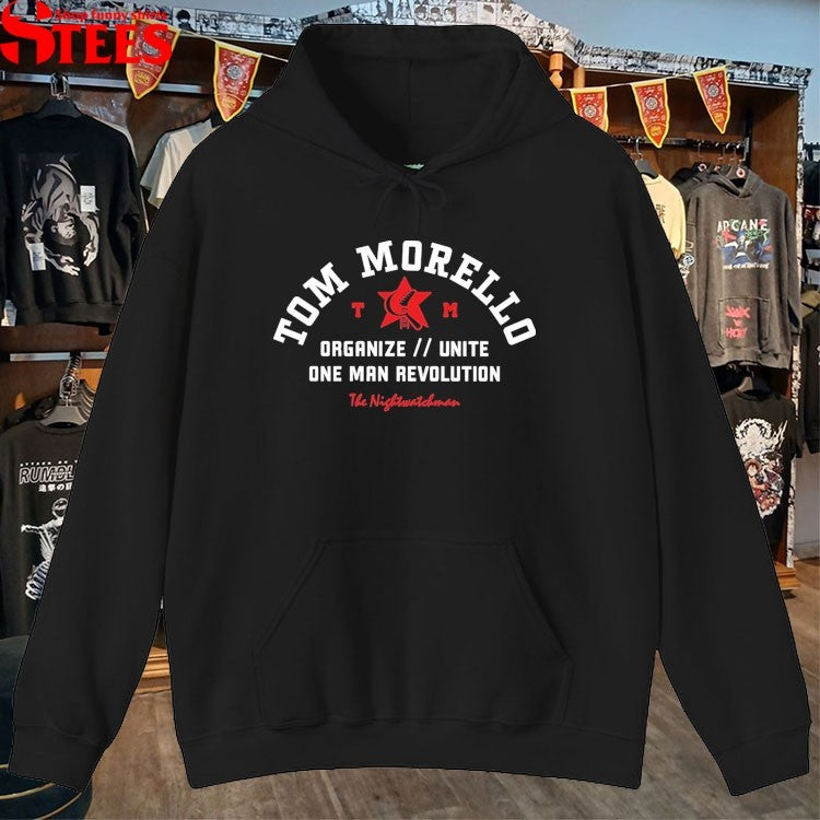 Tom Morello The Nightwatchman Organize Unite One Man Revolution T-shirts