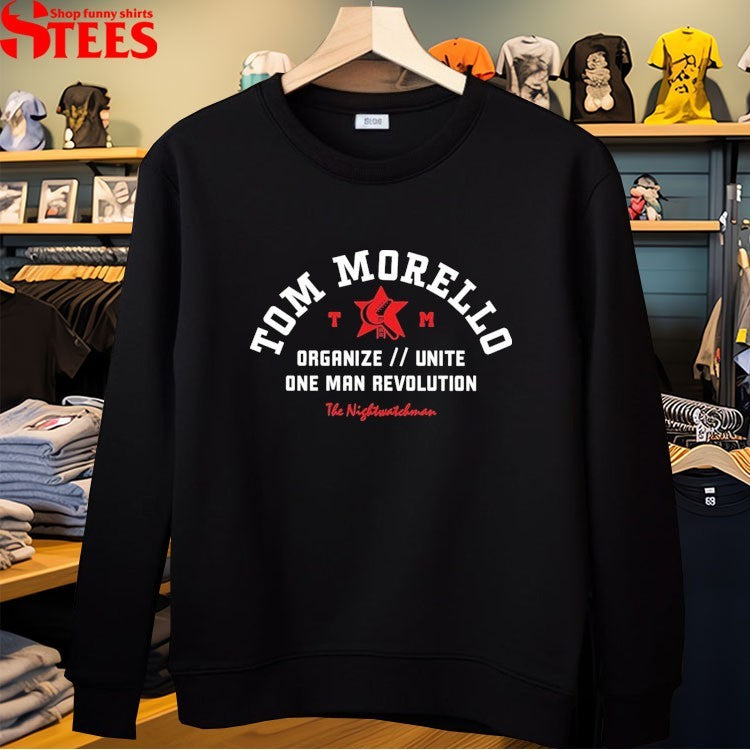 Tom Morello The Nightwatchman Organize Unite One Man Revolution T-shirts