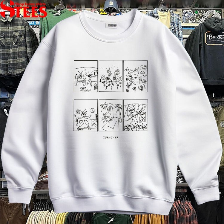 Turnover Down On Earth Comic Strip T-shirts