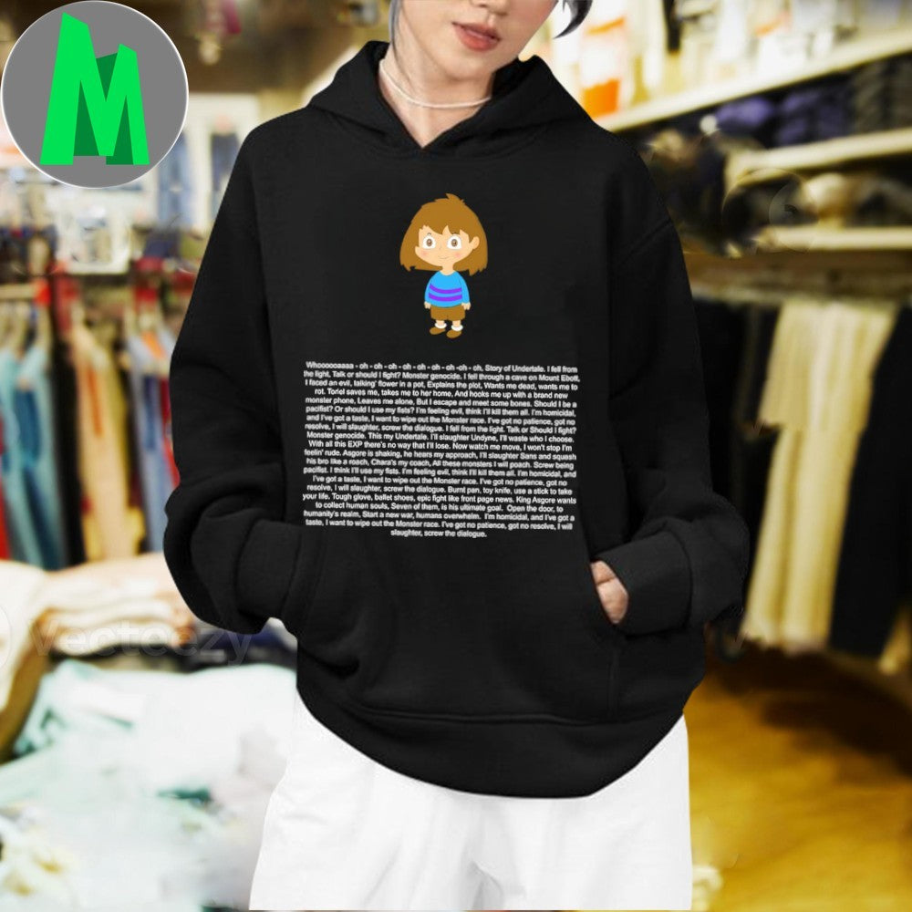 Undertale Frisk Story of Undertale Game Quote T-Shirt