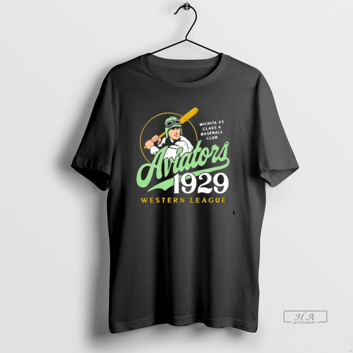 Official Wichita Aviators Kansas 1929 Western League Wichita Ks Class A Baseball Club Vintage Blackshirt
