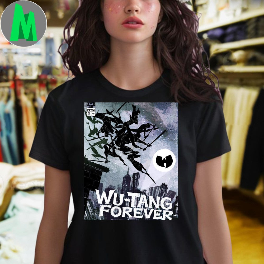 Wu Tang Clan Live Show Poster At Midtown Comics In New York NY On July 16 2025 Comic Signing Event With Shirt