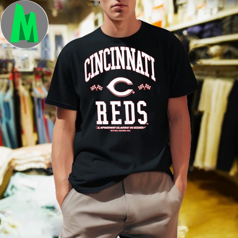 Youth Cincinnati Reds Mitchell & Ness Red 2025 Speedway Classic T-Shirt