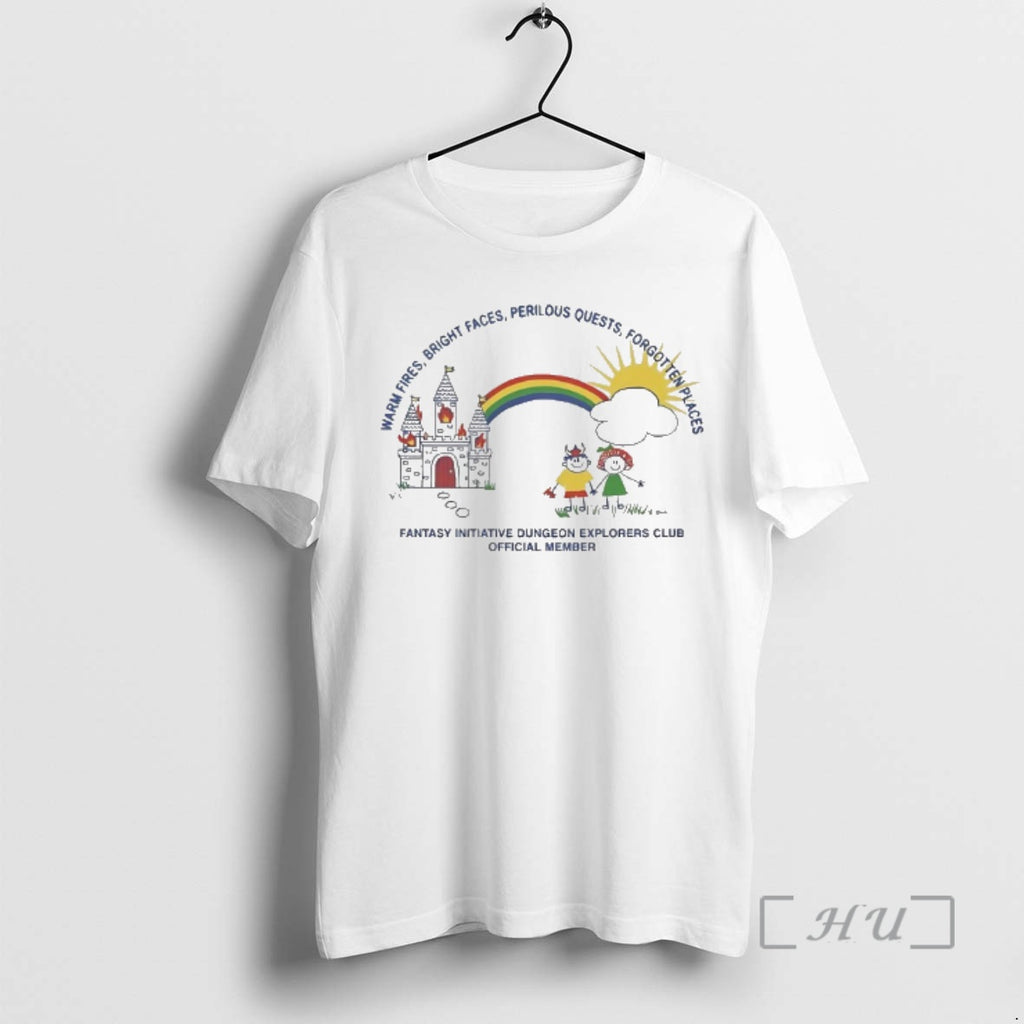 Officials 1vm5dj3v Dungeons Dragons Warm Fires Bright Faces Perilous Quests Forgotten Places Premium T Shirts
