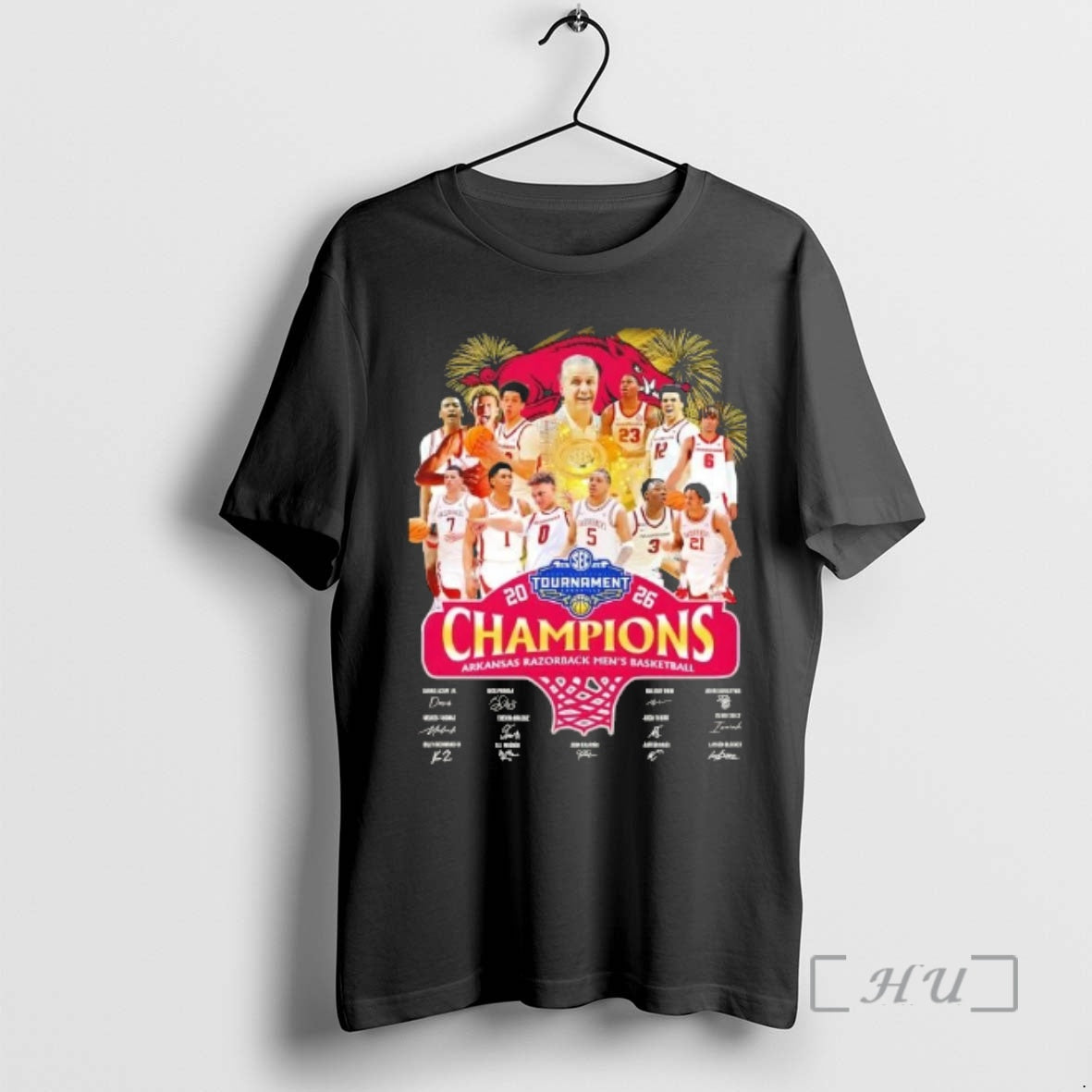 Officials 2026 Champions Arkansas Razorbacks Mens Basketball Names Players Signatures