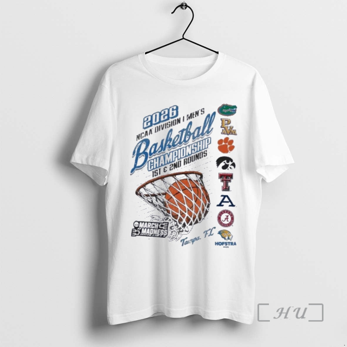 Officials 2026 Ncaa Di Mens Basketball Championship Regional 8 Teams Tampa Florida Premium T Shirts