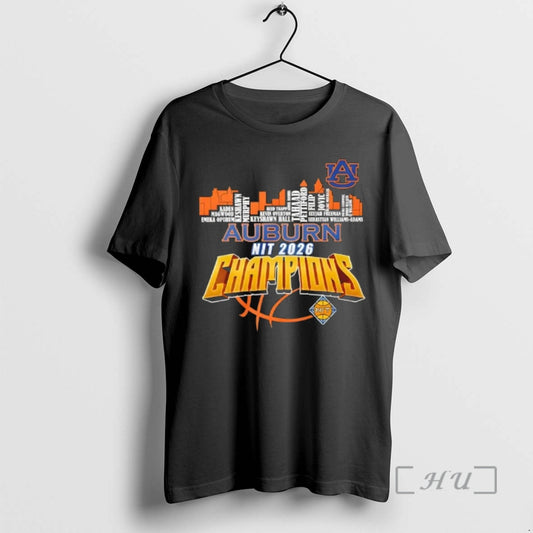 Officials 2026 Nit Champions Auburn Tigers All Names City Skyline
