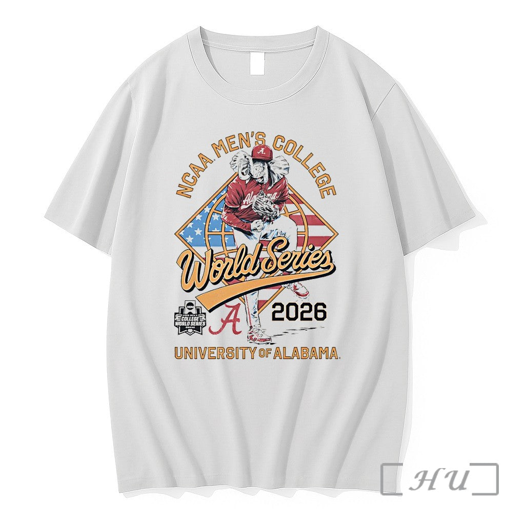 Officials Alabama Crimson Tide Elephant Baseball Ncaa Mens College World Series 2026 Premium T Shirts
