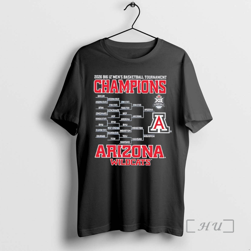 Officials Arizona Wildcats 2026 Big 12 Tournament Champs Bracket