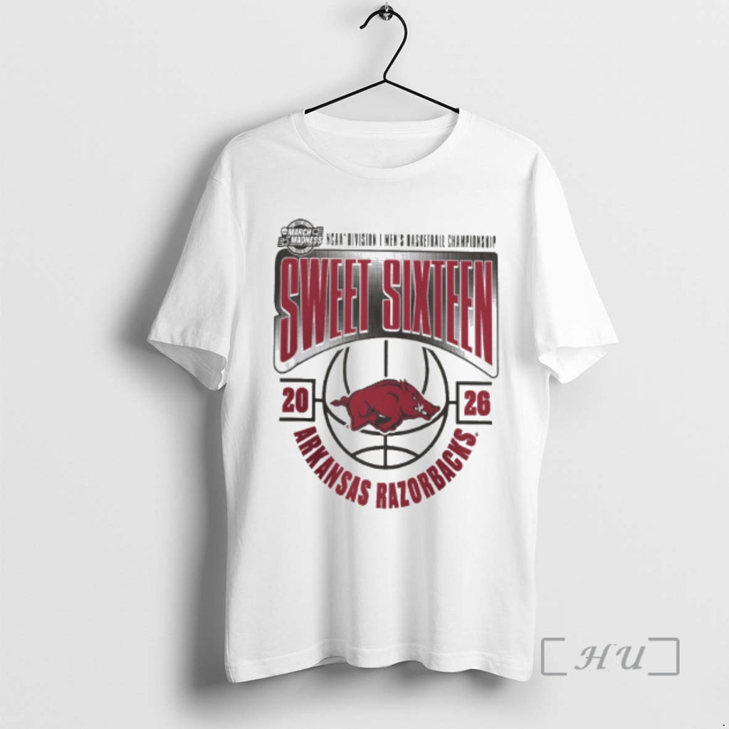 Officials Arkansas Razorbacks 2026 Ncaa Mens Basketball Tournament March Madness Sweet 16 Premium T Shirts