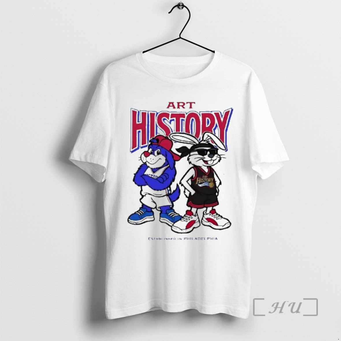 Officials Art History Blue Dog And Grey Rabbit Established In Philadelphia Premium T Shirts Sweater