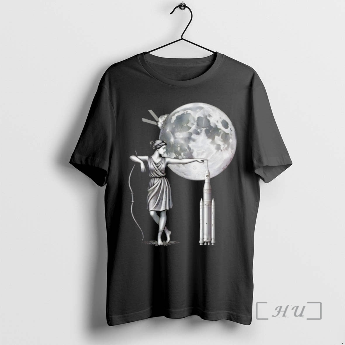 Officials Artemis Moon Goddess With Rocket Space Mission Vintage