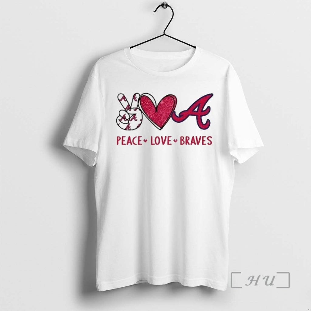 Officials Atlanta Braves Baseball Peace Love Braves Logo