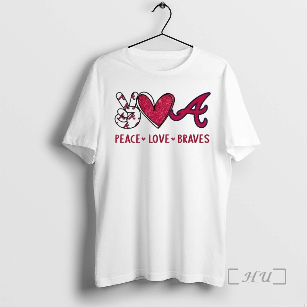 Officials Atlanta Braves Baseball Peace Love Braves Logo