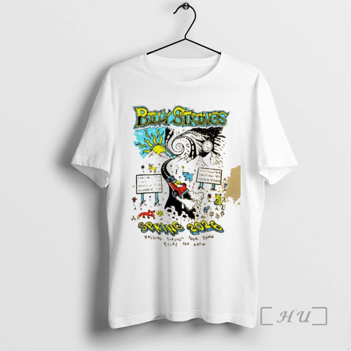 Officials Billy Strings Spring Tour 2026 Highway Hypnosis Passing Through Your Town Premium T Shirts