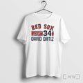 Officials Boston Red Sox David Ortiz Signature Name Number Tee