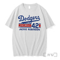 Officials Brooklyn Dodgers Jackie Robinson Signature Name Number Tee