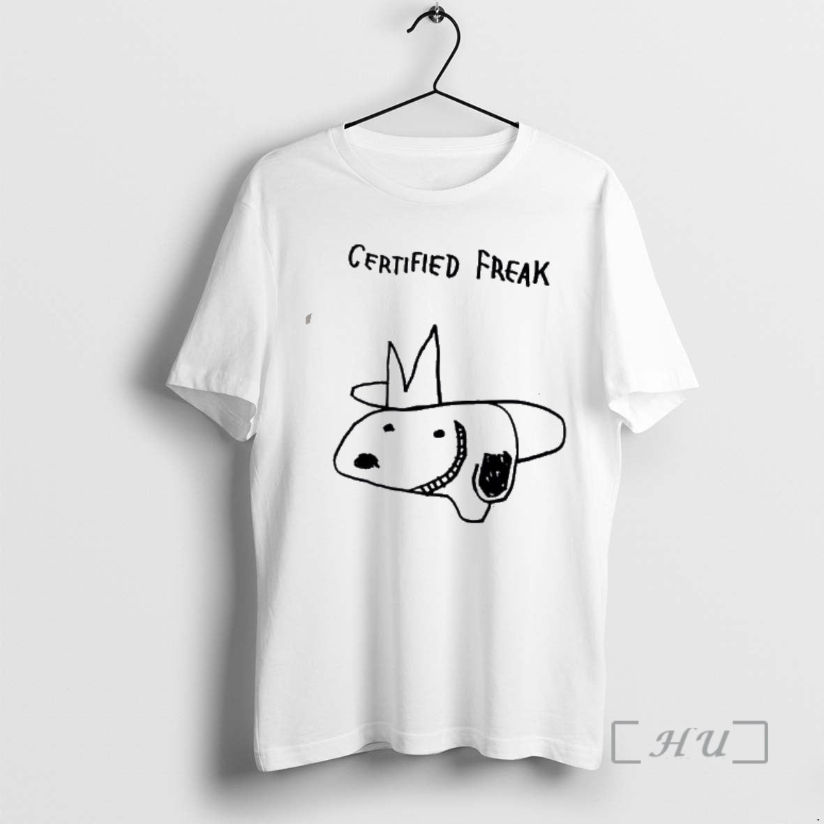 Officials Certified Freak Funny Hand Drawn Character Doodle Graphic