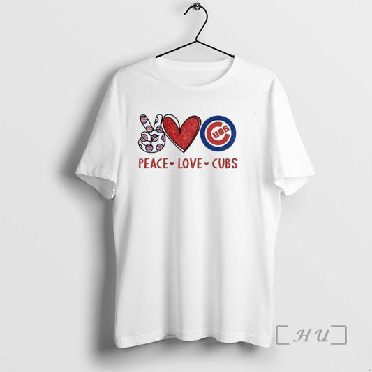 Officials Chicago Cubs Baseball Peace Love Cubs Logo