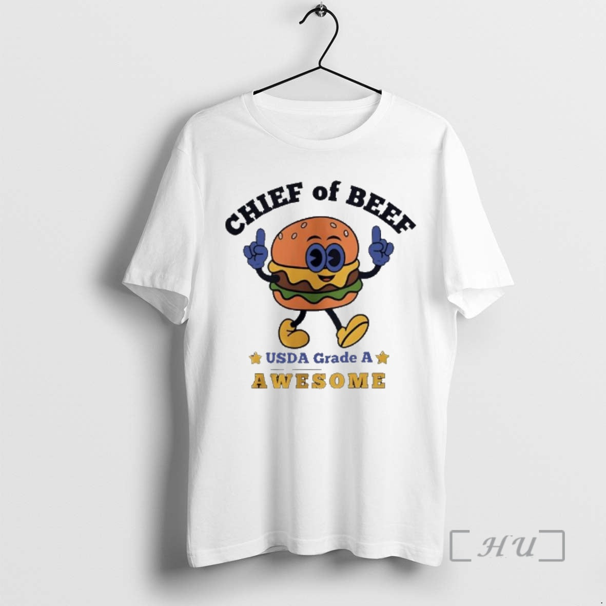 Officials Chief Of Beef Usda Grade A Awesome Burger Cartoon