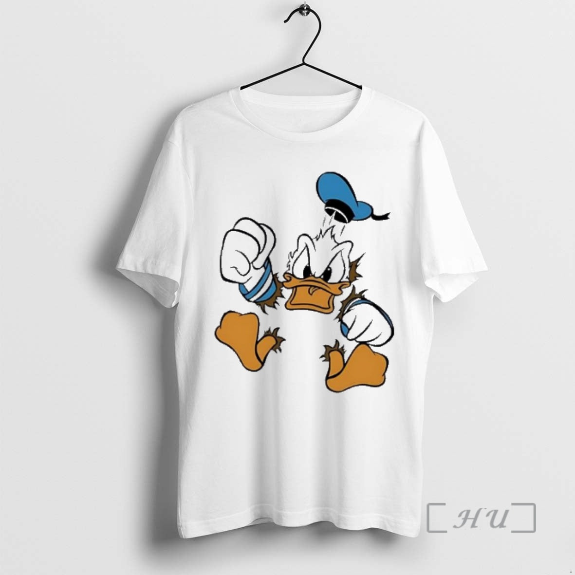 Officials Donald Duck Angry Sailor Punch Mascot Cartoon Graphic