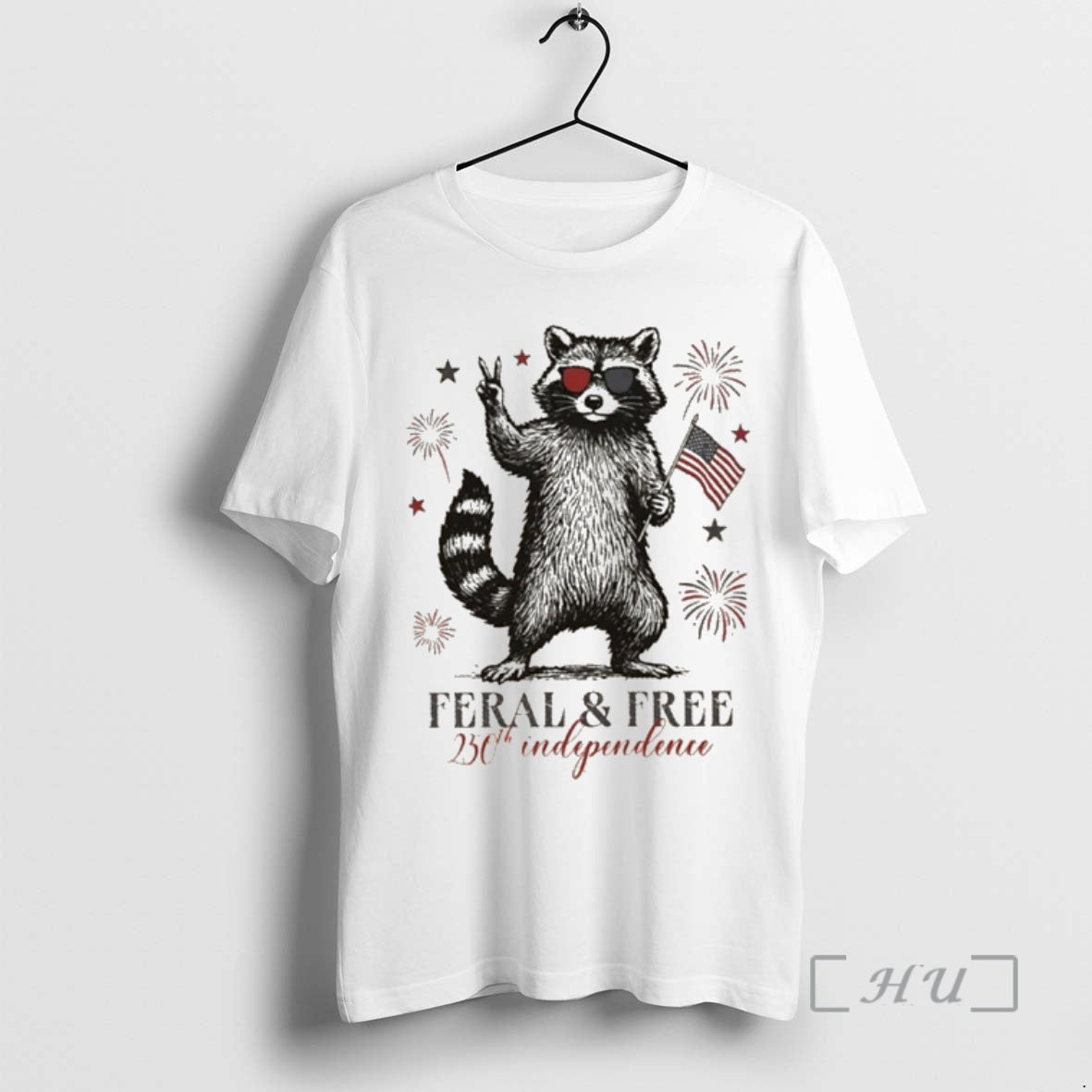 Officials Feral But Free Patriotic Raccoon Usa 250th Anniversary