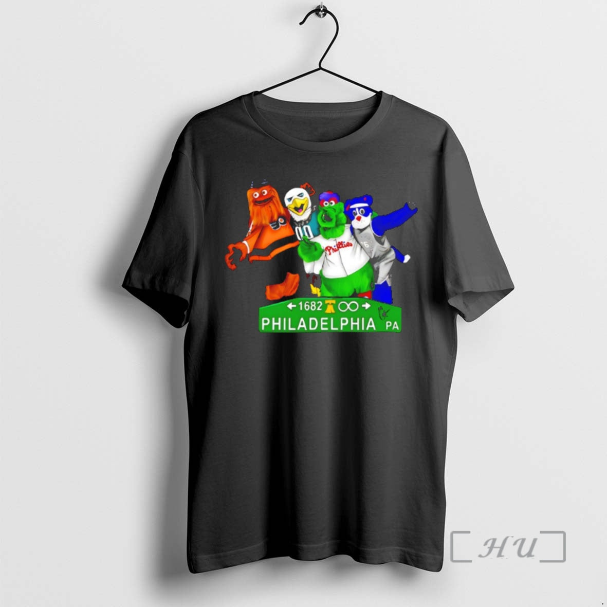 Officials Gritty Swoop Phanatic Franklin The Dog Philly Mascots Philadelphia 1682 Premium T Shirts Sweater