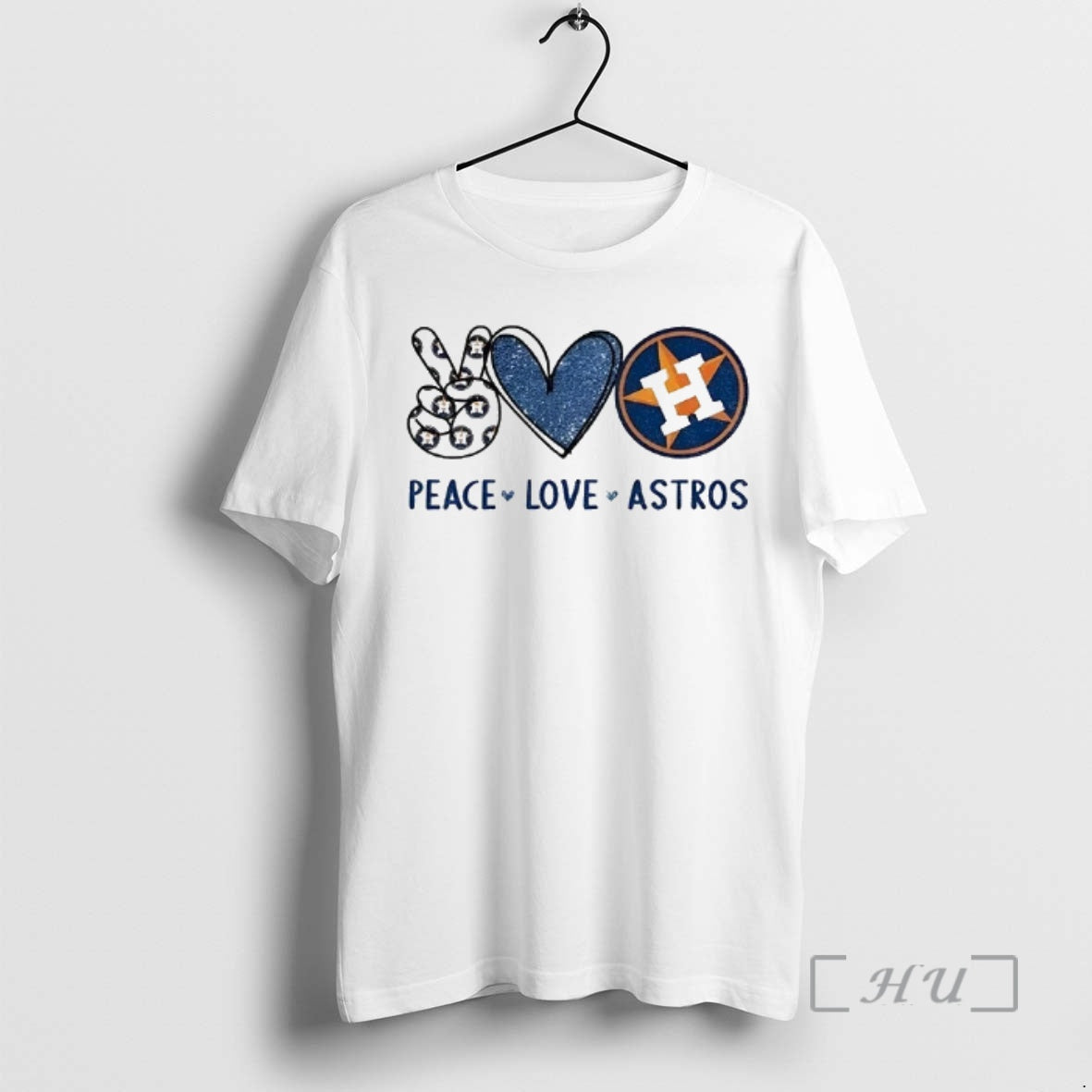Officials Houston Astros Baseball Peace Love Astros Logo