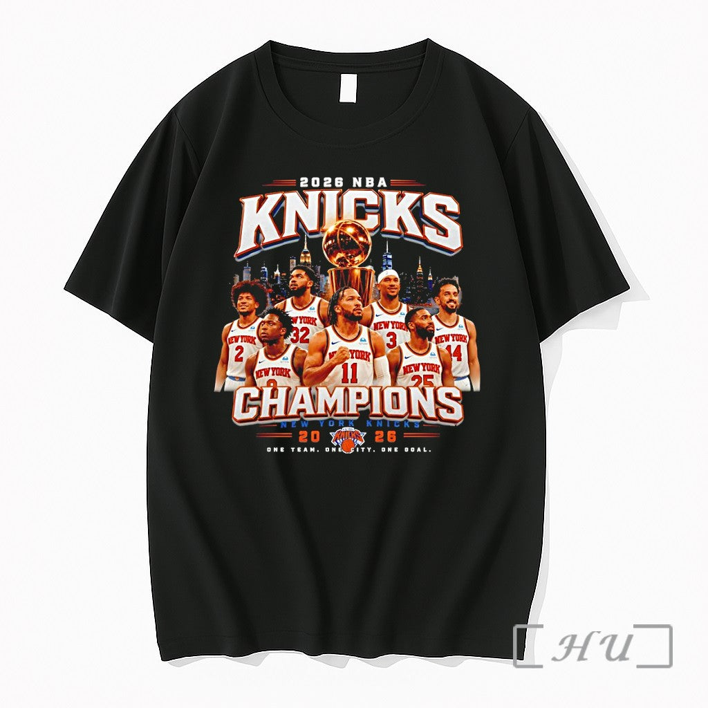 Officials Jalen Brunson New York Knicks Big Team 2026 Nba Champions Basketball Premium T Shirts
