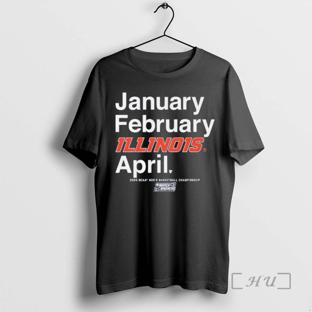 Officials January February Illinois Fighting Illini April 2026 Ncaa Mens March Madness Premium T Shirts