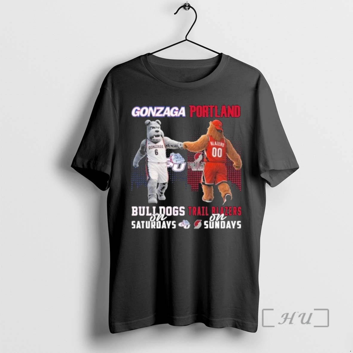 Officials Mascots Gonzaga Bulldogs On Saturdays And Portland Blazers On Sundays Premium T Shirts Sweater