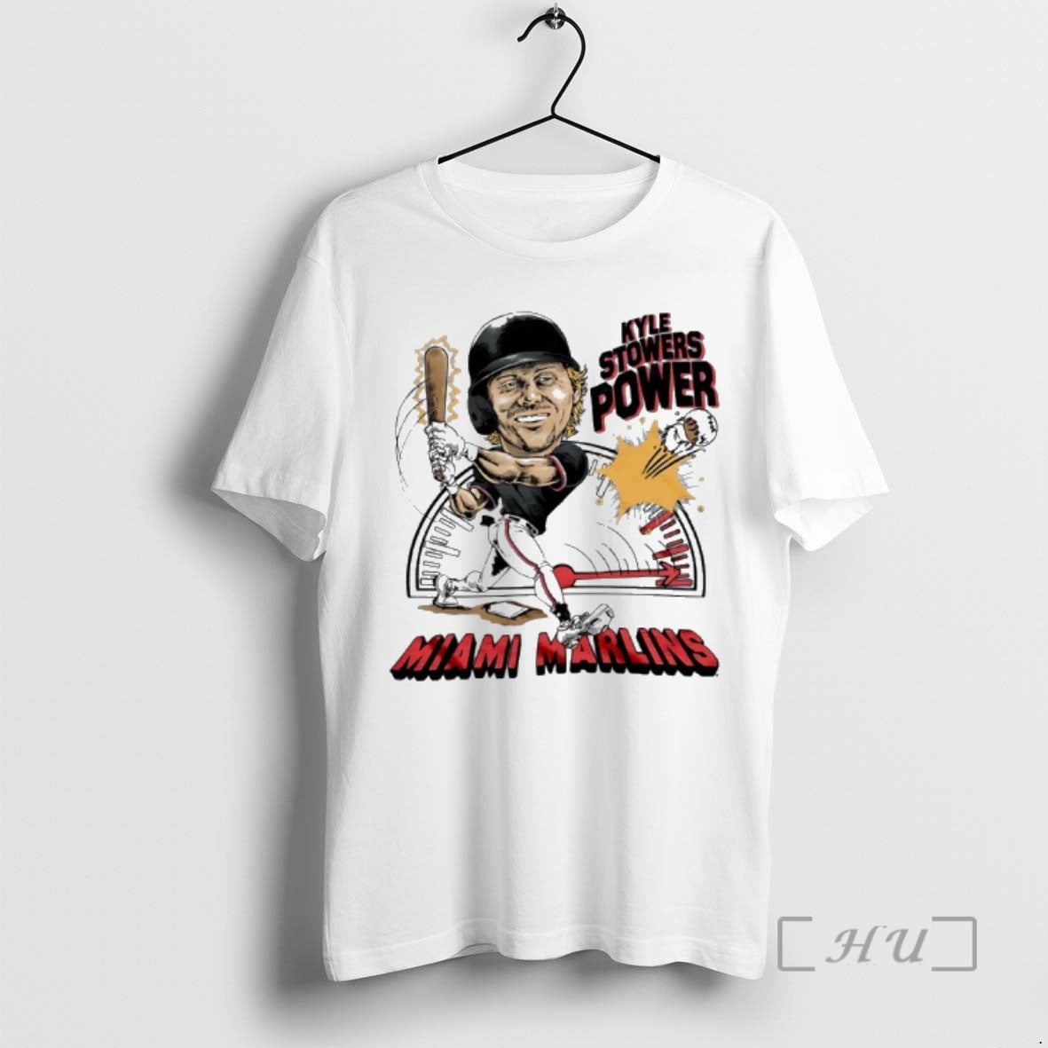 Officials Miami Marlins Kyle Stowers Power Player Caricature