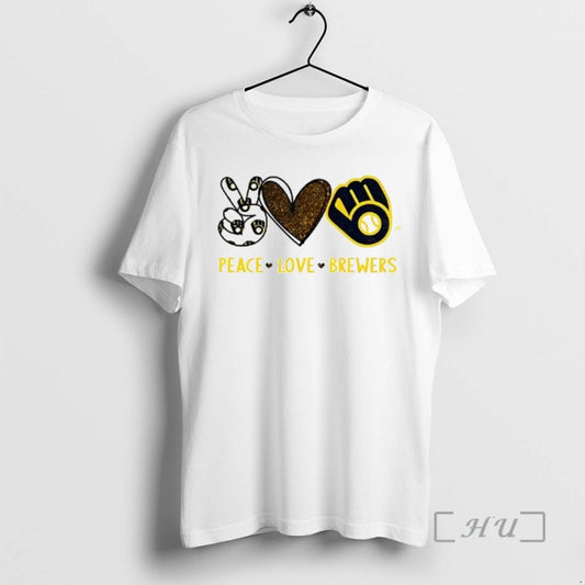 Officials Milwaukee Brewers Baseball Peace Love Brewers Logo