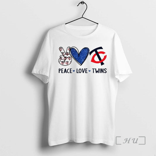 Officials Minnesota Twins Baseball Peace Love Twins Logo