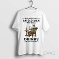 Officials Never Underestimate An Old Man Who Still Drink In His Eighties Premium T Shirts