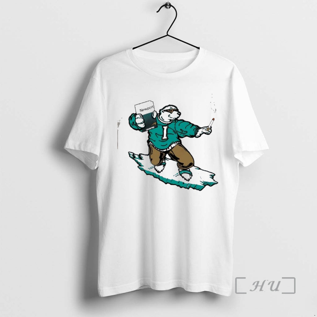 Officials Newport Cigarettes Polar Bear Surfing On Ice Graphic