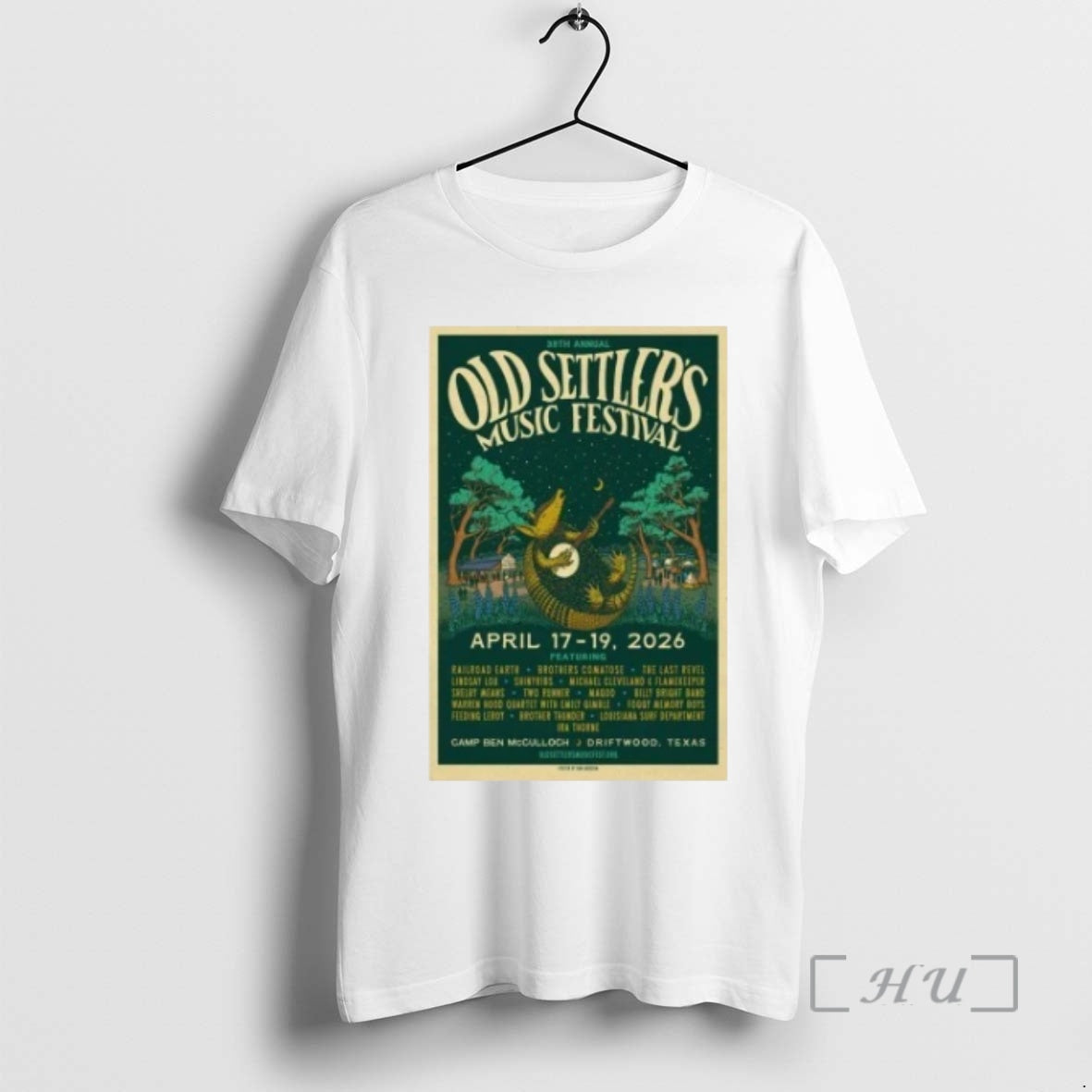 Officials Old Settlers Music Festival Apr 17 19 2026 Camp Ben Mcculloch Premium T Shirts