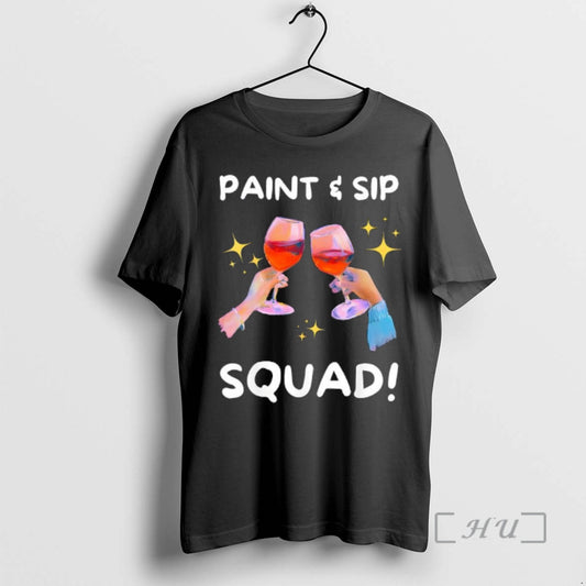 Officials Paint And Sip Squad Funny Wine Painting