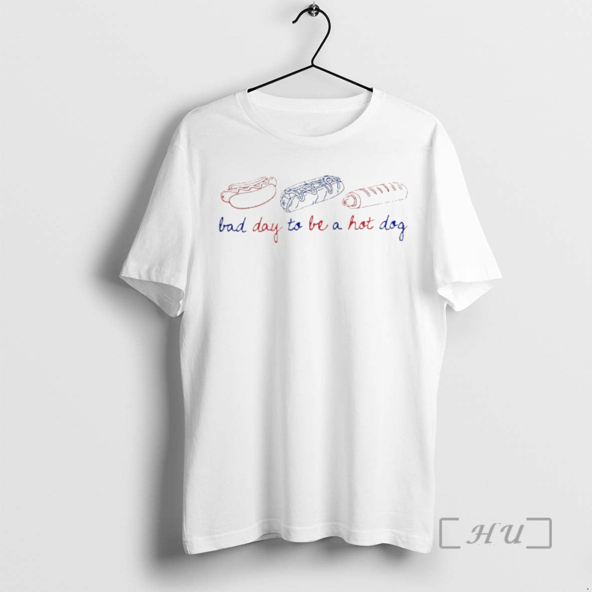 Officials Patriotic American Flag Bad Day To Be A Hot Dog Premium T Shirts Sweater