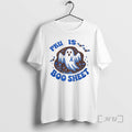 Officials Spooky Ghost And Bat Pku Is Boo Sheet Blue Ribbon Halloween Premium T Shirts