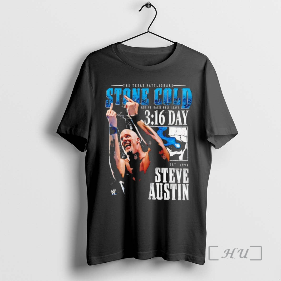 Officials Stone Cold Steve Austin Middle Finger 3 16 Day Est 1996 Premium T Shirts