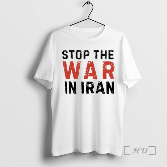 Officials Stop The War In Iran Peace Message Vintage Typography