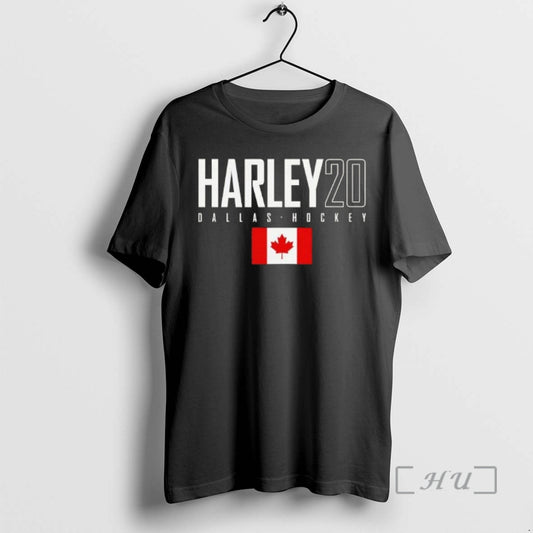 Officials Thomas Harley 20 Dallas Stars Canada Flag Elite