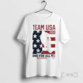 Officials Usa Hockey One For All 2026 Winter Olympics Heart Of Gold Premium T Shirts