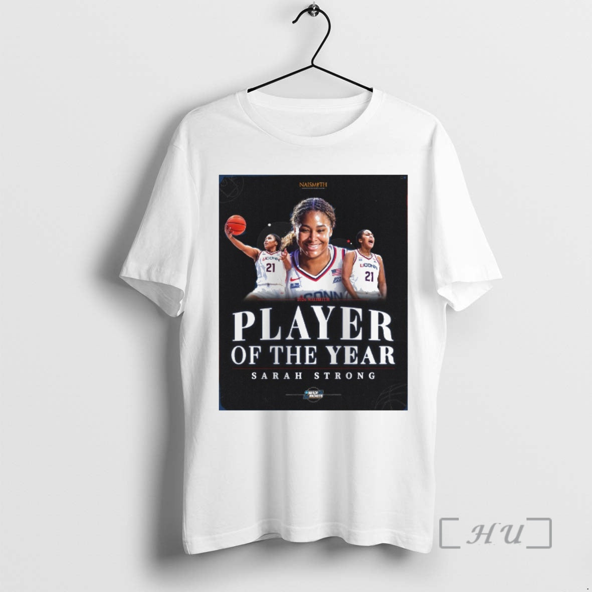 Officials Uconn Huskies Sarah Strong 2026 Naismith Player Of The Year Premium T Shirts Sweater