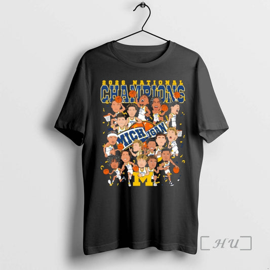 Officials University Of Michigan Wolverines Basketball Cartoon Winner Ncaa Champions
